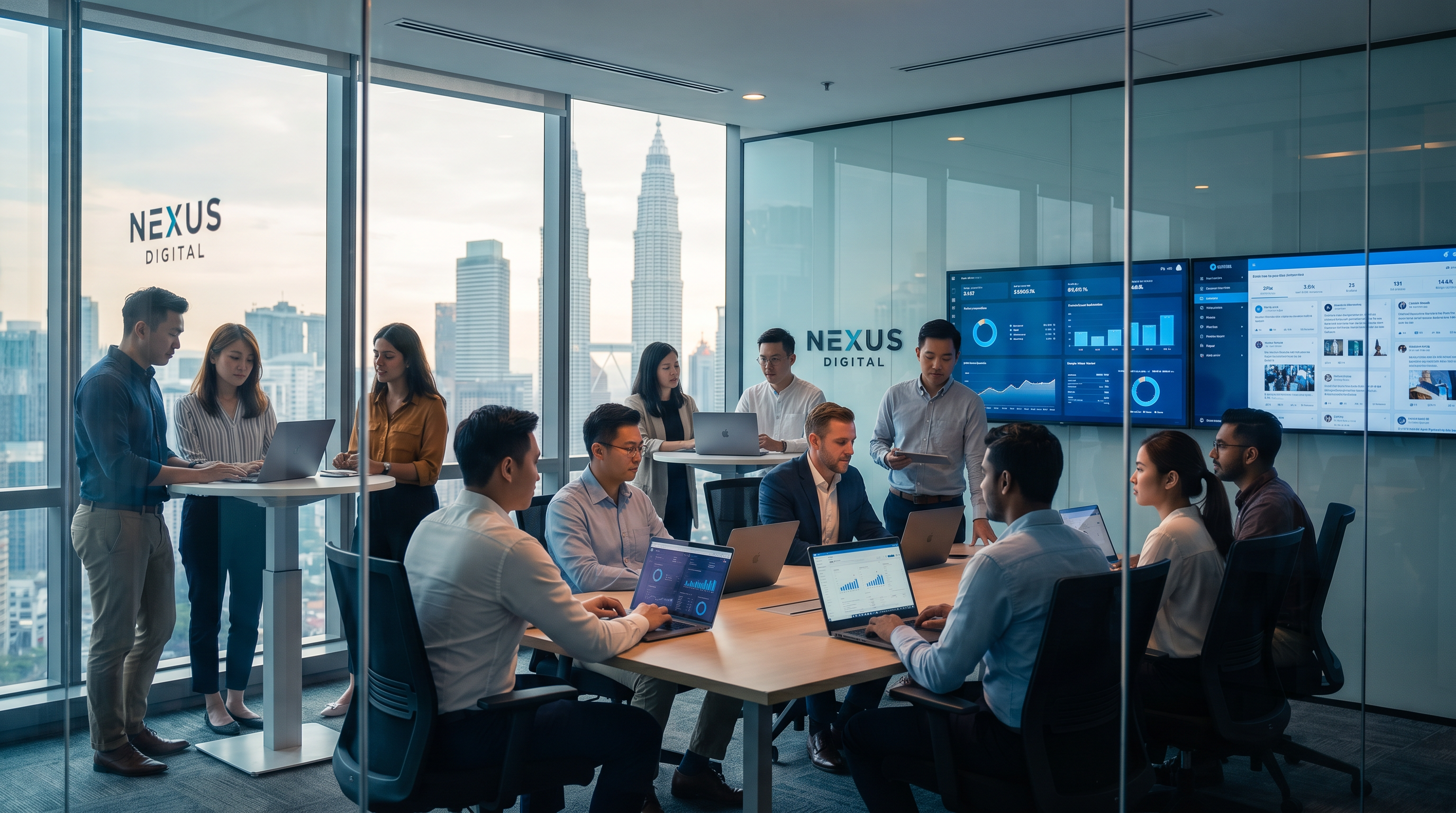 MarketingCom digital marketing team in Kuala Lumpur office